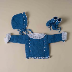 Bodoques girl's knit set | English blue