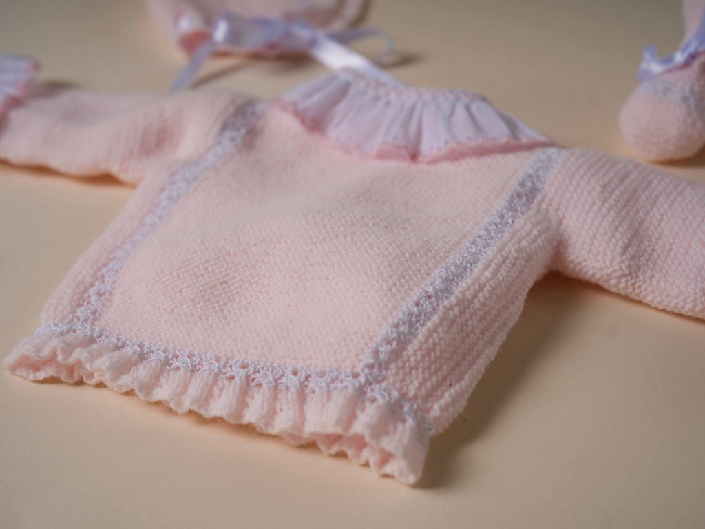 Conjunto de punto niña India | Rosa