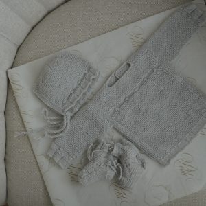 Conjunto de punto niño bodoques | gris